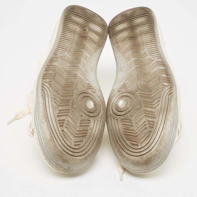 Pre Owned Marc Jacobs White Patent Leather Low Top Sneakers Size 42