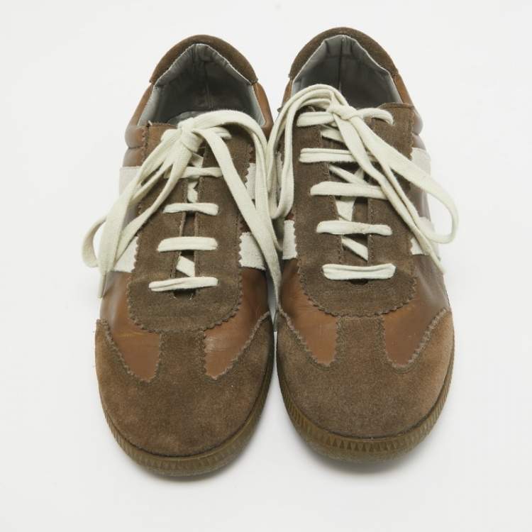 Pre Owned Marc Jacobs Brown Suede Low Top Sneakers Size 42