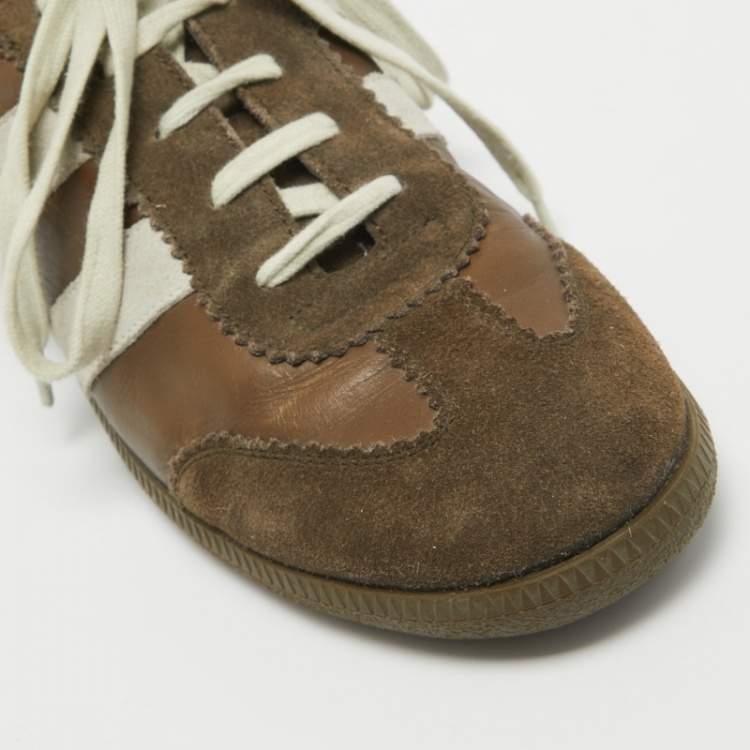 Pre Owned Marc Jacobs Brown Suede Low Top Sneakers Size 42