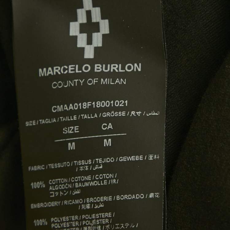 Pre Owned Marcelo Burlon County of Milan x MLB New York Mets Edition Black Cotton T-Shirt M