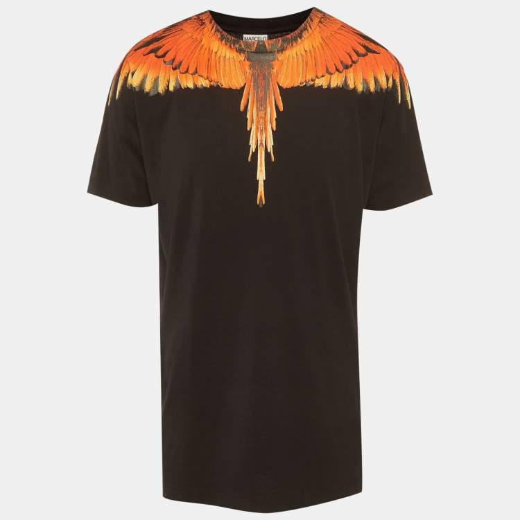 Pre Owned Marcelo Burlon Black Icon Wings Print Cotton T-Shirt M