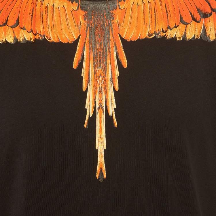 Pre Owned Marcelo Burlon Black Icon Wings Print Cotton T-Shirt M