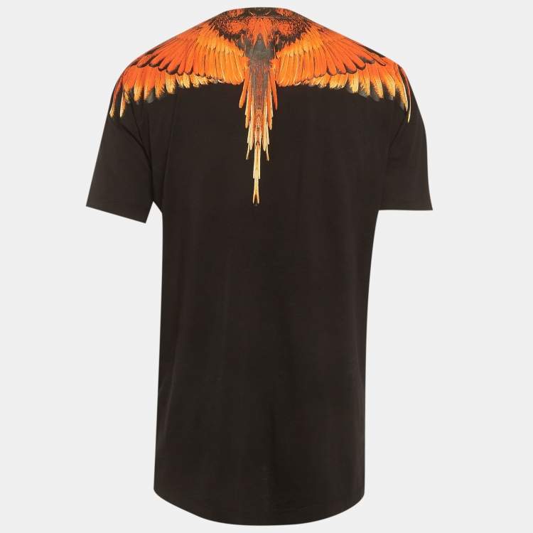 Pre Owned Marcelo Burlon Black Icon Wings Print Cotton T-Shirt M