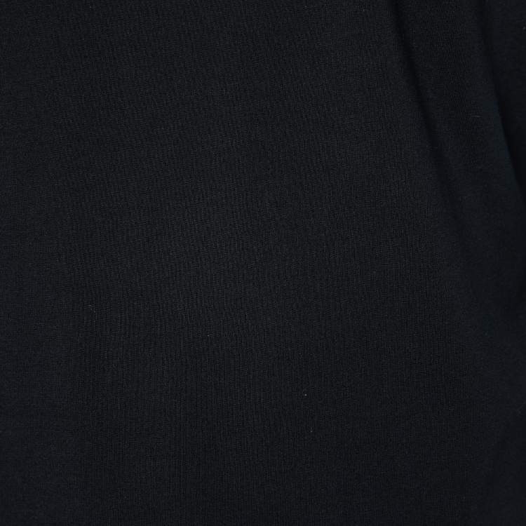 Pre Owned Marcelo Burlon Black Glitch Wings Printed Cotton Knit T-Shirt M