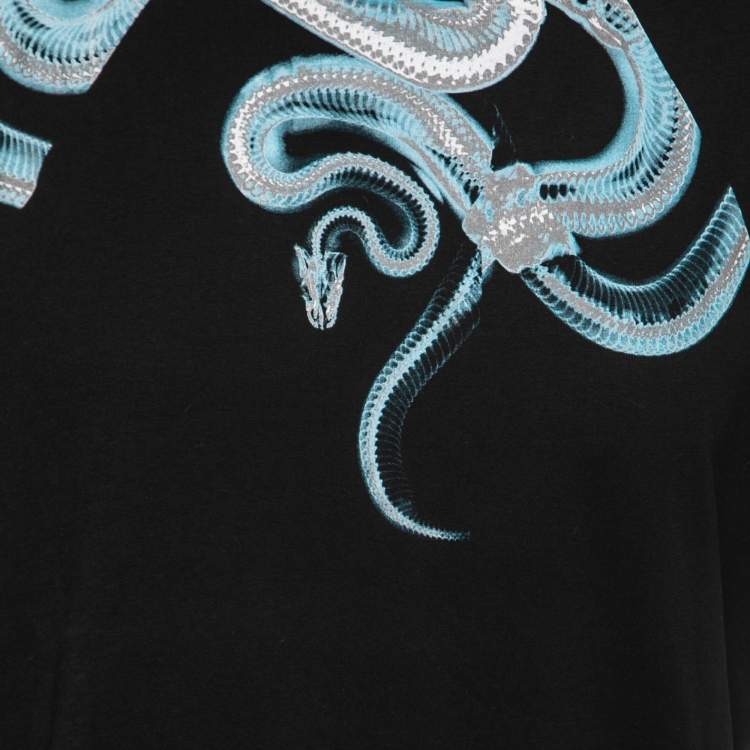 Pre Owned Marcelo Burlon Black Dragon Print Cotton T-Shirt M