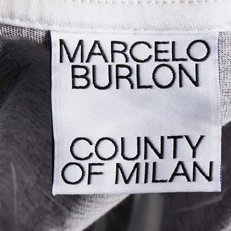 Pre Owned Marcelo Burlon White Icon Wings Printed Cotton Knit Crewneck T-Shirt S