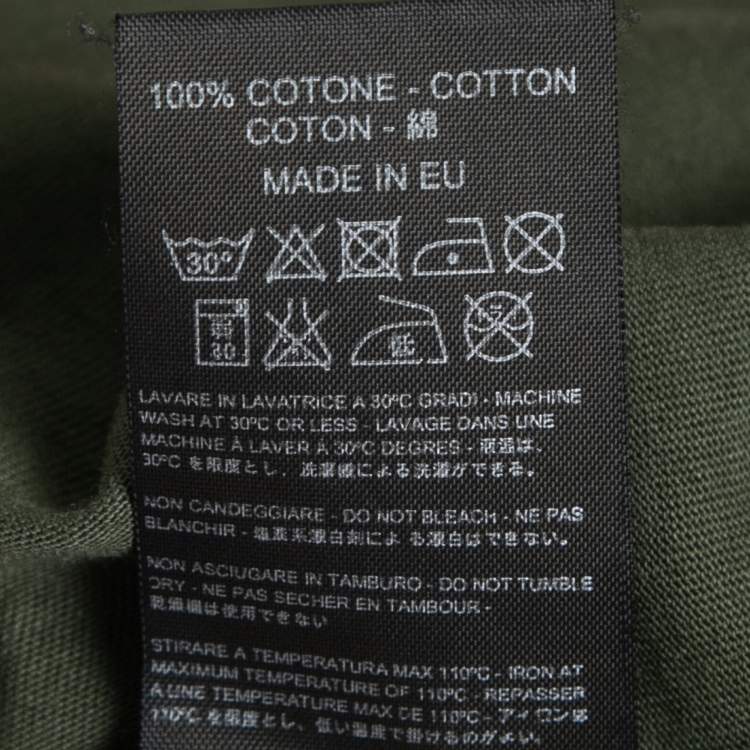 مملوكة مسبقًا Marcelo Burlon Military Green Coquimbo Print Cotton Crew Neck T-Shirt S