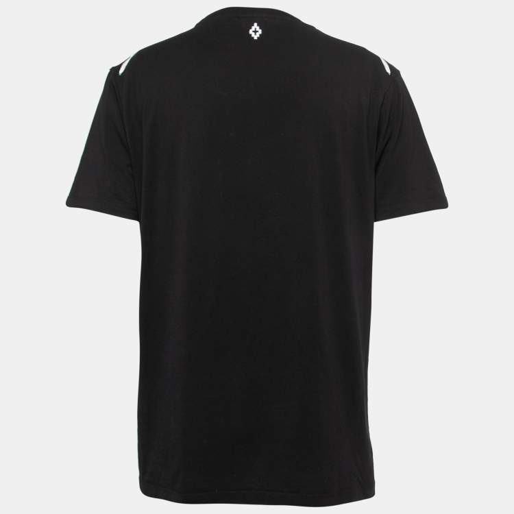 مملوكة مسبقًا Marcelo Burlon Black Printed Cotton Half Sleeve T-Shirt M
