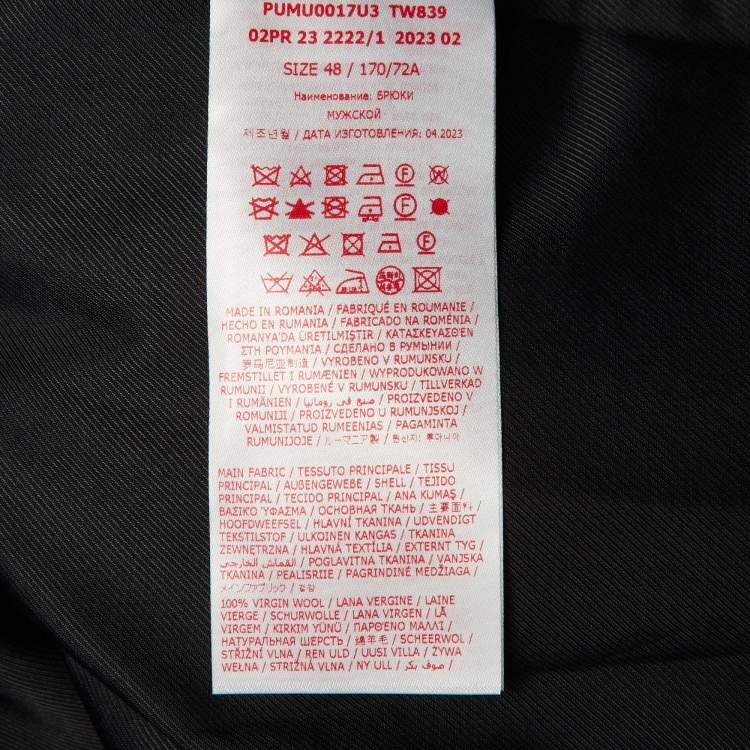 Pre Owned Marni Opal Blue Wool Trousers M