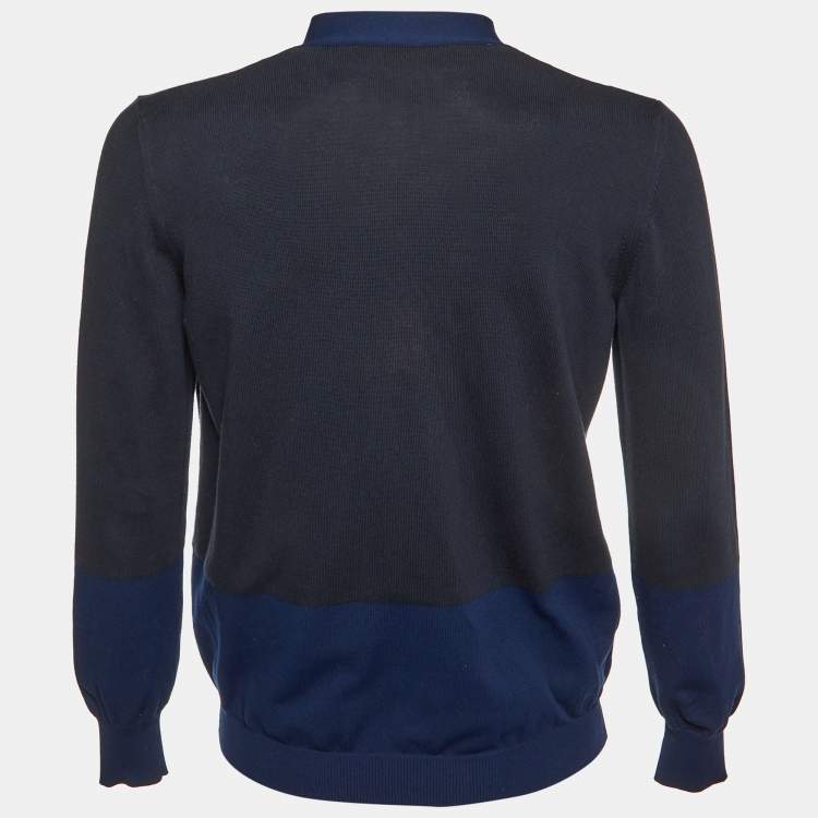 Pre Owned Marni Midnight Blue Cotton Knit Button Front Cardigan S