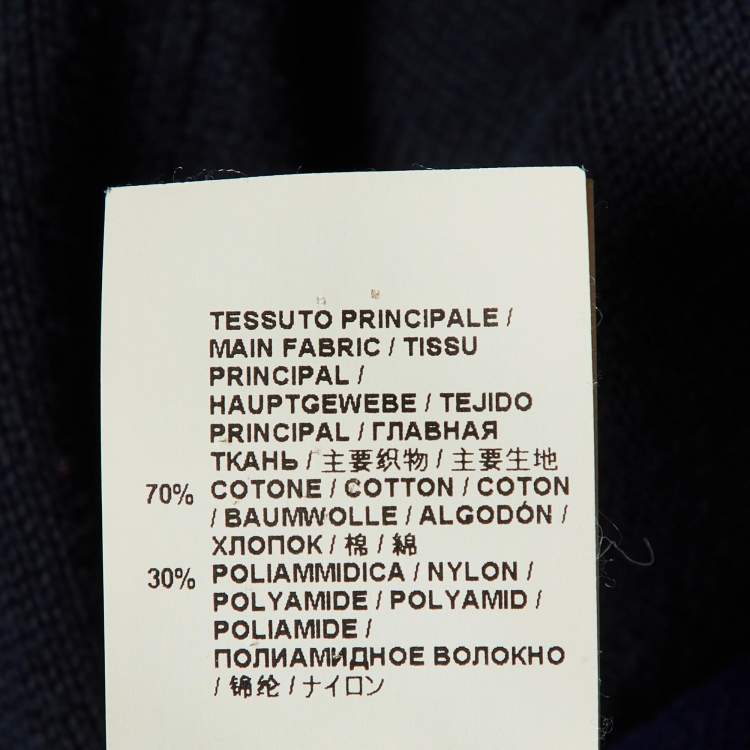 Pre Owned Marni Midnight Blue Cotton Knit Button Front Cardigan S