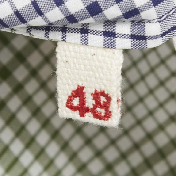 Pre Owned Marni Blue Plaid Cotton Short Sleeve Shirt M