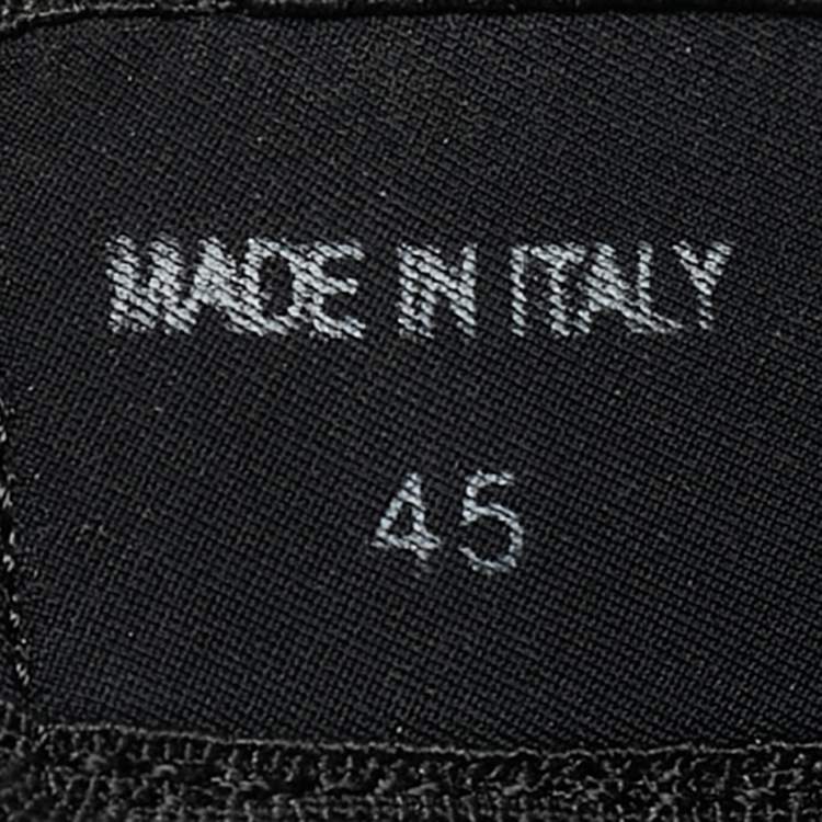 Pre Owned Marni Black Nylon and Suede  Velcro Strap Sneakers Size 45