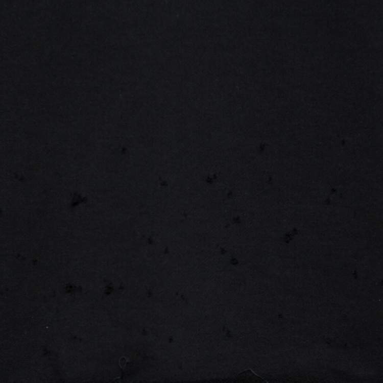 Pre Owned سويت شيرت ماسترميند وارلد نمط ممزق قطن مطبوع شعار الماركة أسود مقاس وسط (ميديوم)