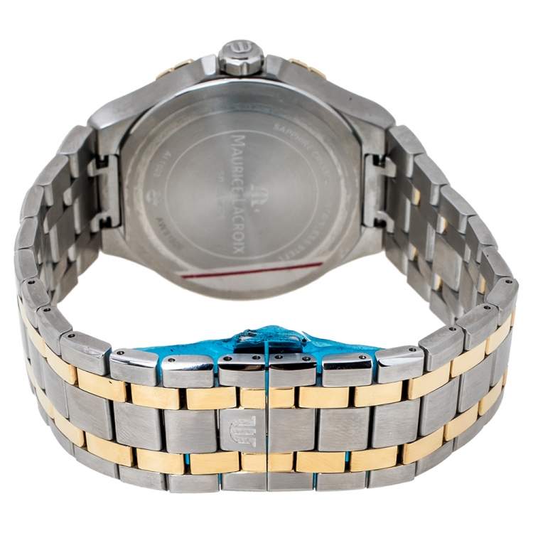 Pre Owned Maurice Lacroix Silver Two-Tone Stainless Steel Aikon AI1008-PVY13-132-1 Men's Wristwatch 42 mm