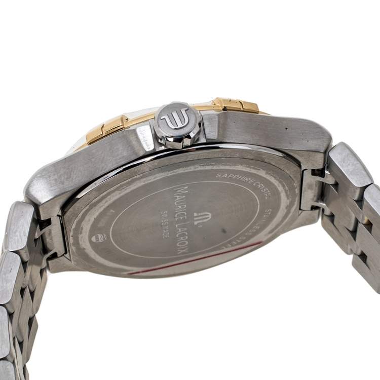 Pre Owned Maurice Lacroix Silver Two-Tone Stainless Steel Aikon AI1008-PVY13-132-1 Men's Wristwatch 42 mm