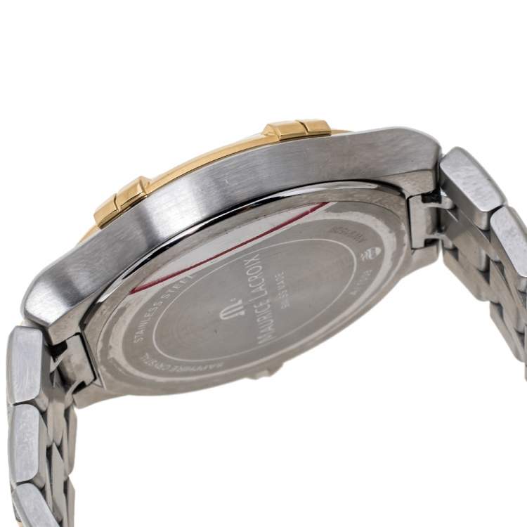 Pre Owned Maurice Lacroix Silver Two-Tone Stainless Steel Aikon AI1008-PVY13-132-1 Men's Wristwatch 42 mm
