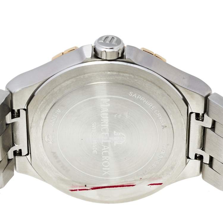 Pre Owned Maurice Lacroix Silver Two-Tone Stainless Steel Aikon AI1008-PVY13-132-1 Men's Wristwatch 41 mm