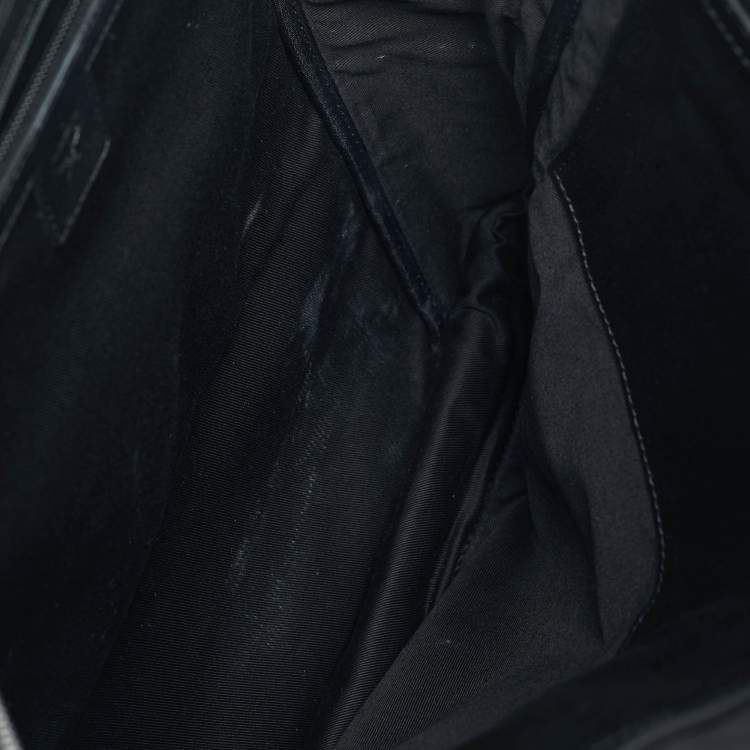 Pre Owned MCM Black Camouflage Textured Nylon Medium Dieter Backpack