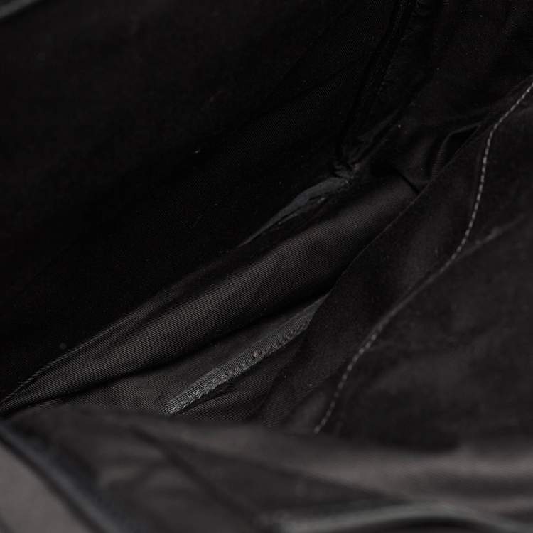 Pre Owned MCM Black Camouflage Textured Nylon Medium Dieter Backpack