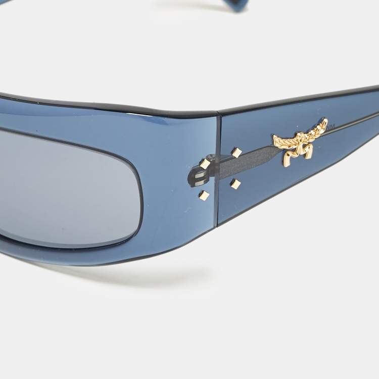 Pre Owned MCM Blue MW0001 90X Shield Sunglasses