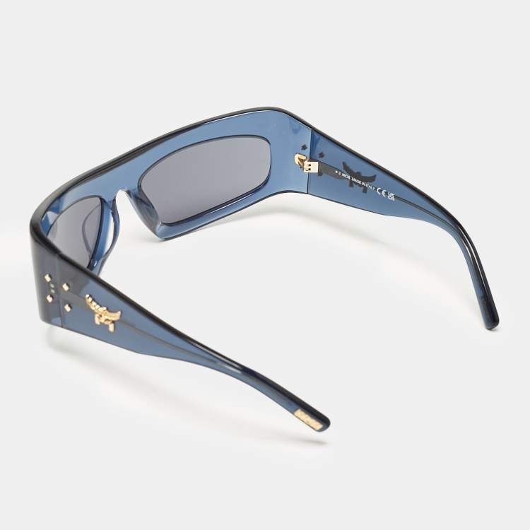 Pre Owned MCM Blue MW0001 90X Shield Sunglasses