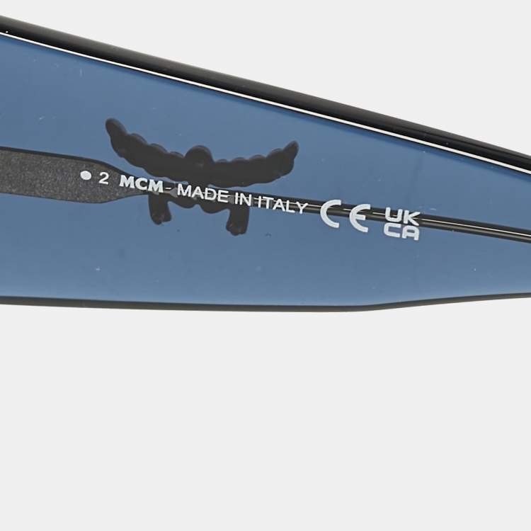 Pre Owned MCM Blue MW0001 90X Shield Sunglasses