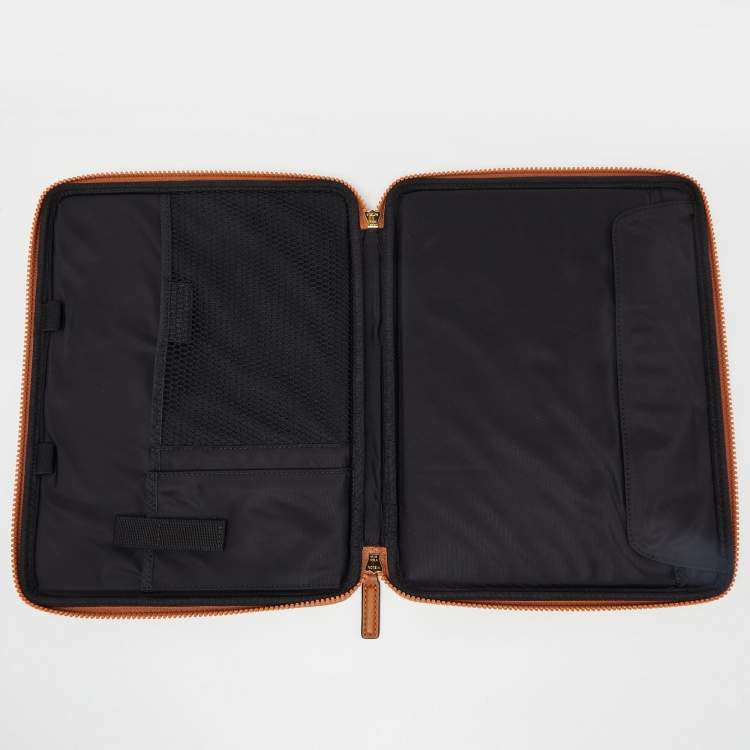 Pre Owned MCM Cognac Visetos Coated Canvas 13" iPad Case