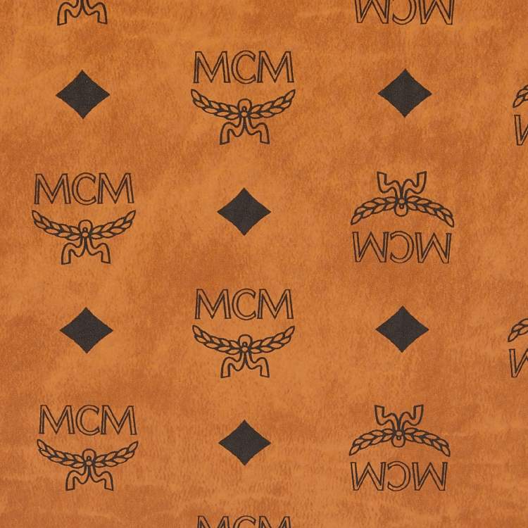 Pre Owned MCM Cognac Visetos Coated Canvas 13" iPad Case