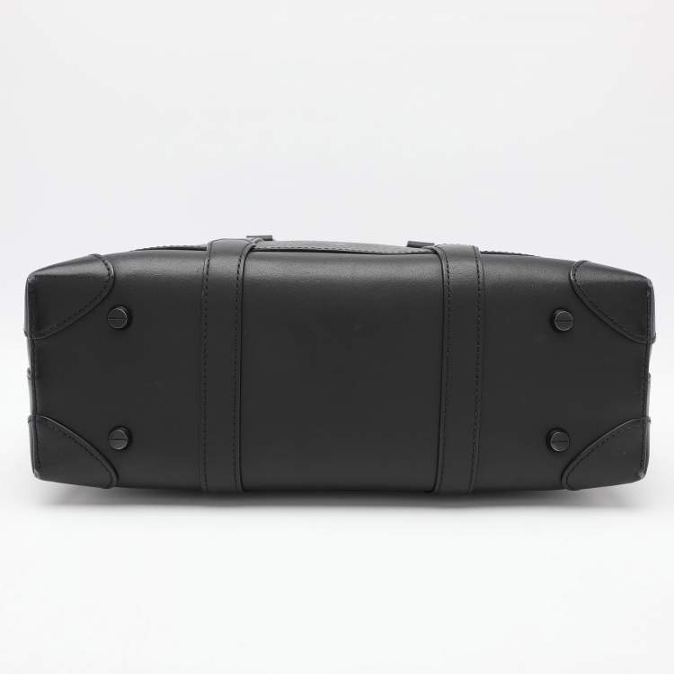 Pre Owned MCM Black Visetos Coated Canvas and Leather Medium Soft Berlin Tote