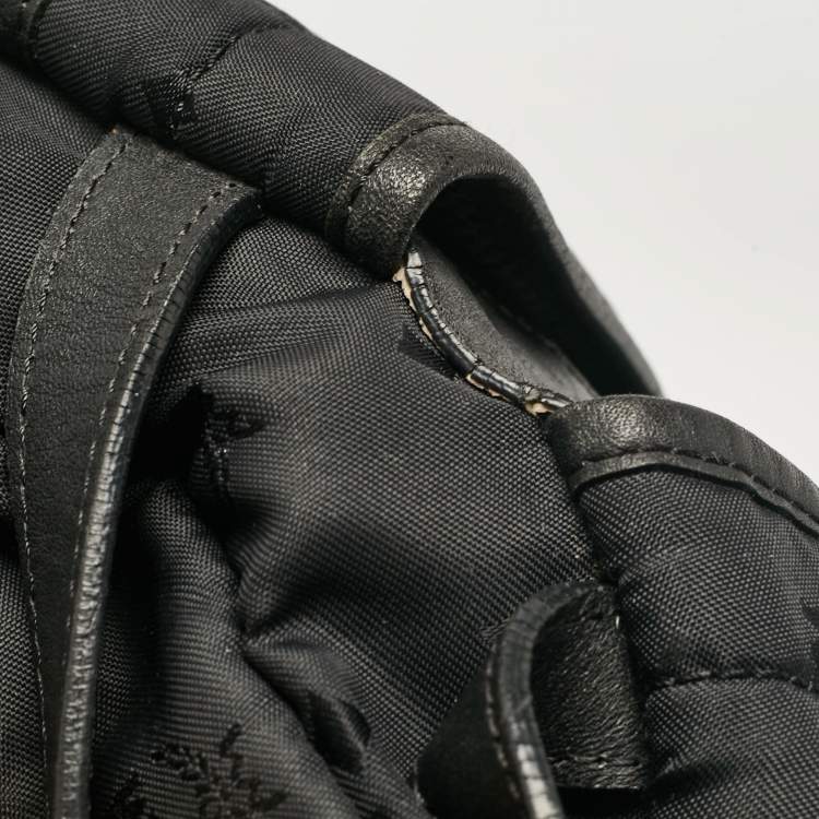 Pre Owned MCM Black Visetos Nylon Stark Backpack