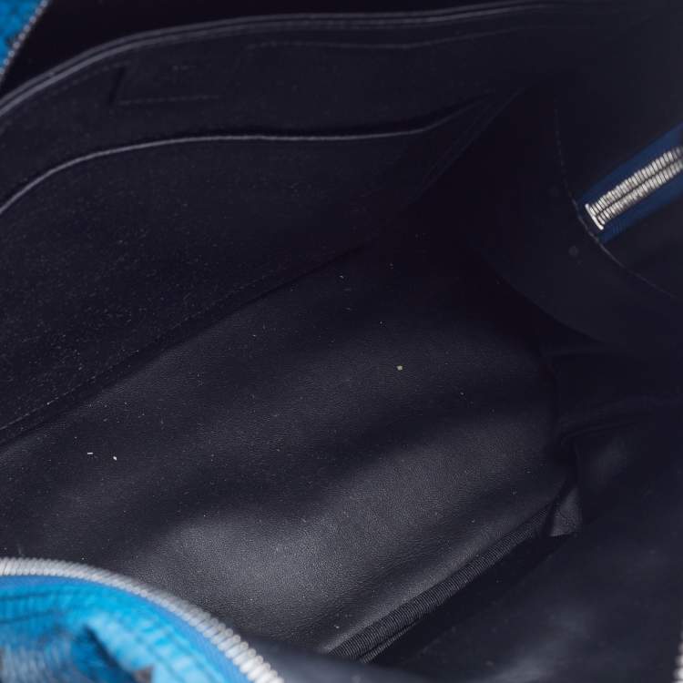Pre Owned MCM Blue Visetos Coated Canvas and Leather Large Studs Stark Backpack