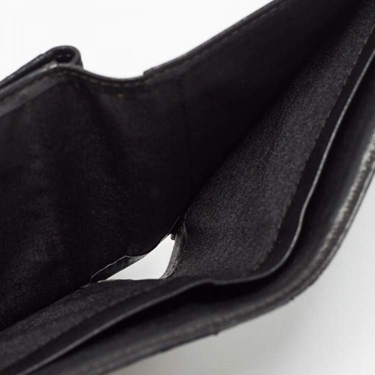 Pre Owned MCM Black Visetos Coated Canvas Bifold Compact Wallet