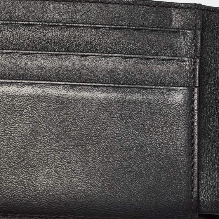 Pre Owned MCM Black Visetos Coated Canvas Bifold Compact Wallet