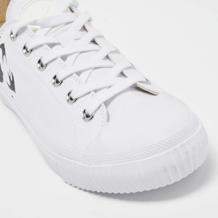 Pre Owned McQ by Alexander McQueen White Canvas Low Top Sneakers Size 42