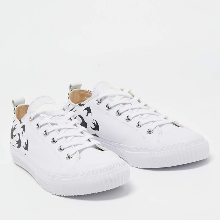 Pre Owned McQ by Alexander McQueen White Canvas Low Top Sneakers Size 42