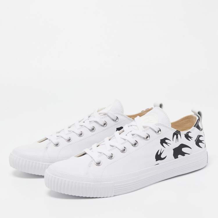 McQ by Alexander McQueen White Canvas Low Top Sneakers Size 42 McQ by Alexander McQueen TLC