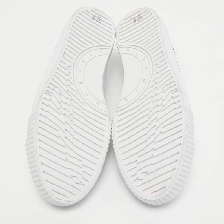 Pre Owned McQ by Alexander McQueen White Canvas Swallow Sneakers Size 44