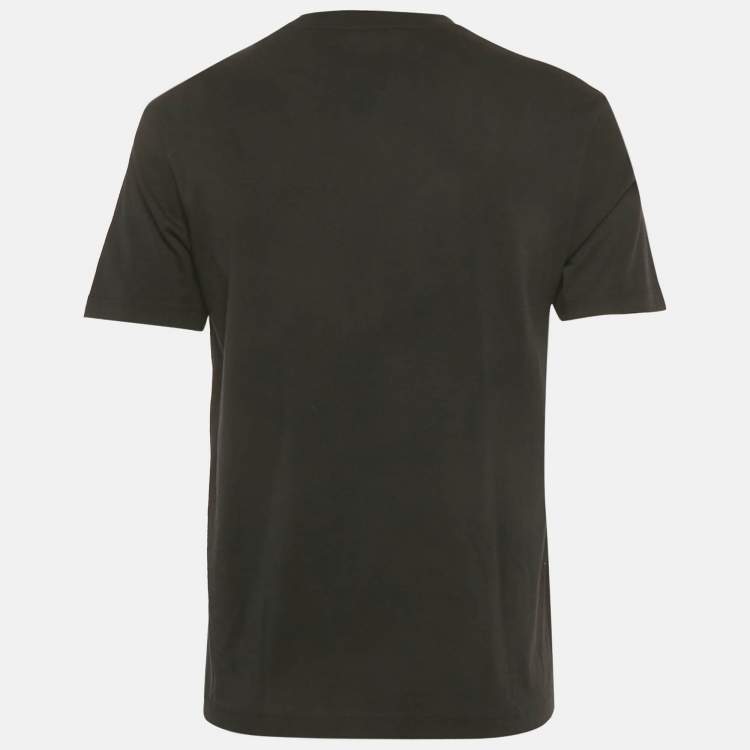 Pre Owned McQ by Alexander McQueen Black Printed Cotton Jersey T-Shirt M