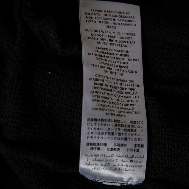 Pre Owned McQ by Alexander McQueen Black Cotton Knit Hooded Jacket S 