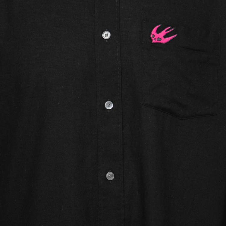 Pre Owned McQ by Alexander McQueen Black Cotton Button Down Shirt L