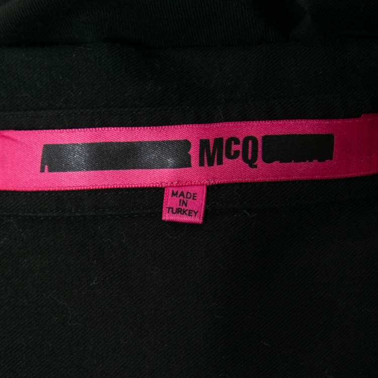 Pre Owned McQ by Alexander McQueen Black Cotton Button Down Shirt L