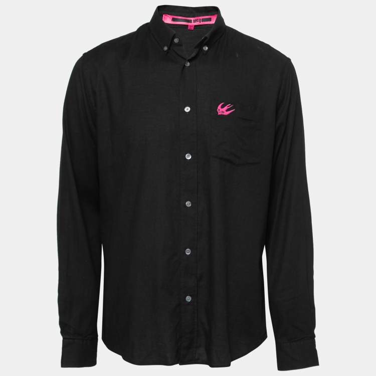 Pre Owned McQ by Alexander McQueen Black Cotton Button Down Shirt L