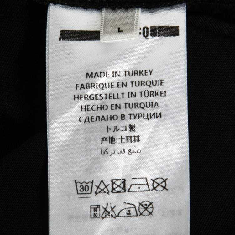 Pre Owned McQ by Alexander McQueen Black Logo Printed Cotton T-Shirt L