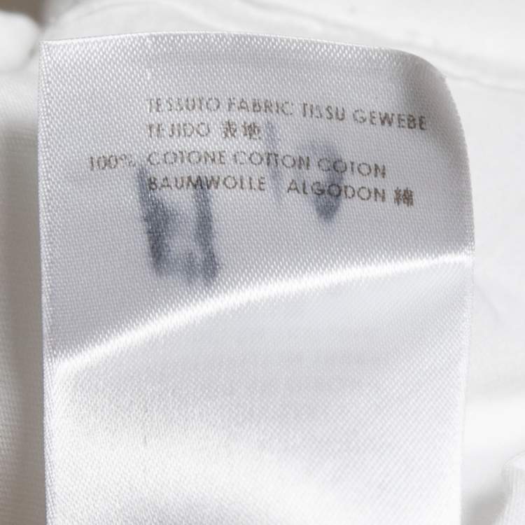 Pre Owned McQ by Alexander McQueen White Logo Print Cotton Crew Neck T-Shirt XS