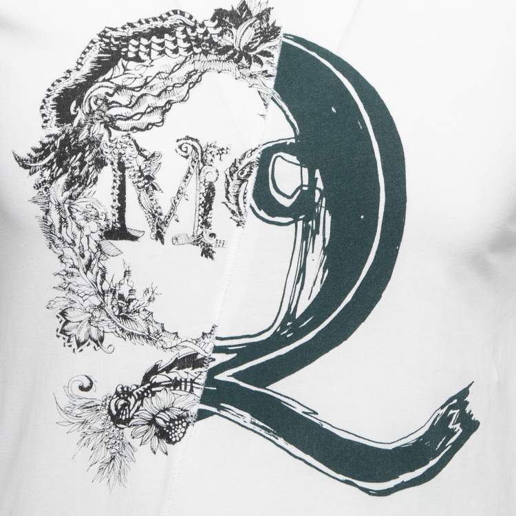 Pre Owned McQ by Alexander McQueen White Logo Print Cotton Crew Neck T-Shirt XS