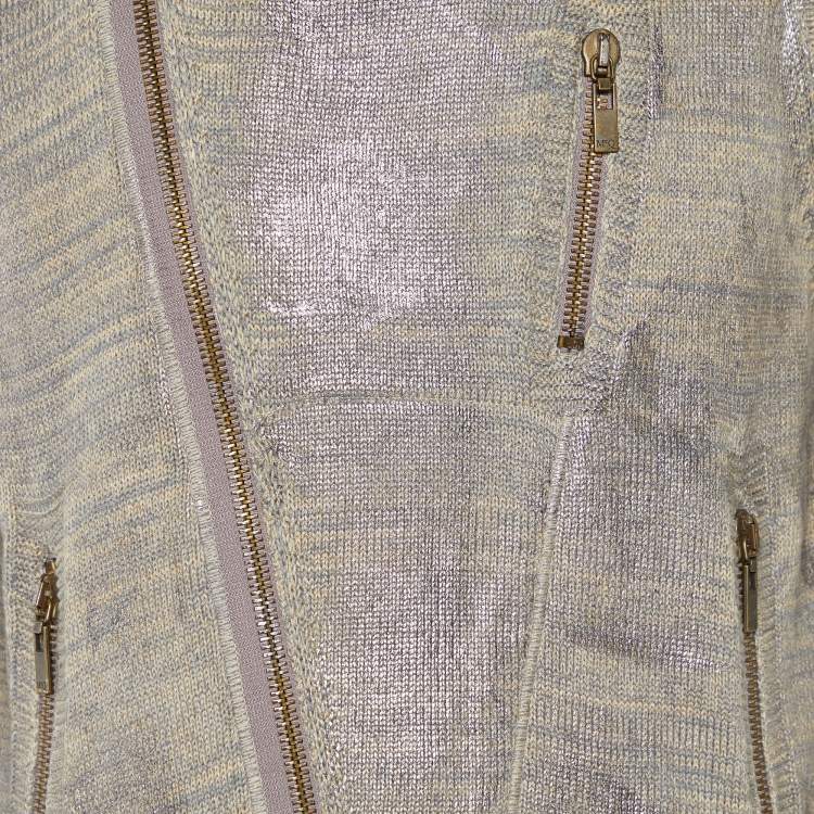 Pre Owned McQ by Alexander McQueen Grey Cotton Knit Sleeveless Vest M