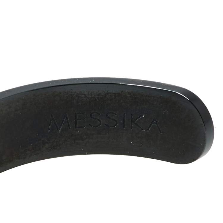 Pre Owned Messika Move Black Brushed Titanium & Diamond Cuff Bracelet XS