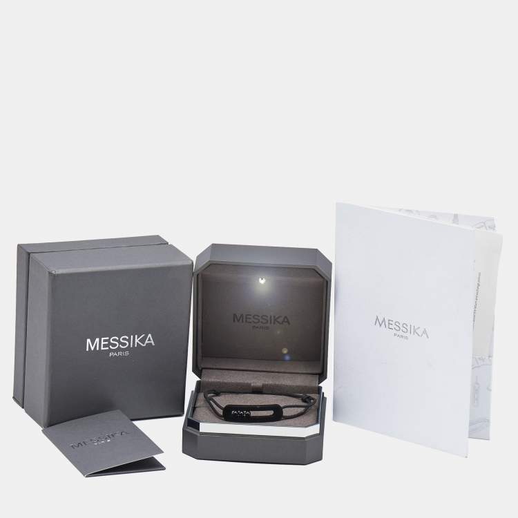 Pre Owned Messika Move Titanium Black Diamond Cord Bracelet
