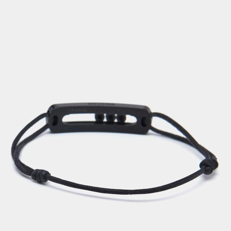 Pre Owned Messika Move Titanium Black Diamond Cord Bracelet